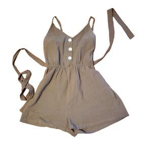 🛍️LIGHT GREEN OLIVE COLORED TANK ROMPER SIZE SMALL